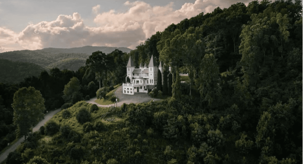 A romantic fairytale elopement venue in North Carolina that is a castle.